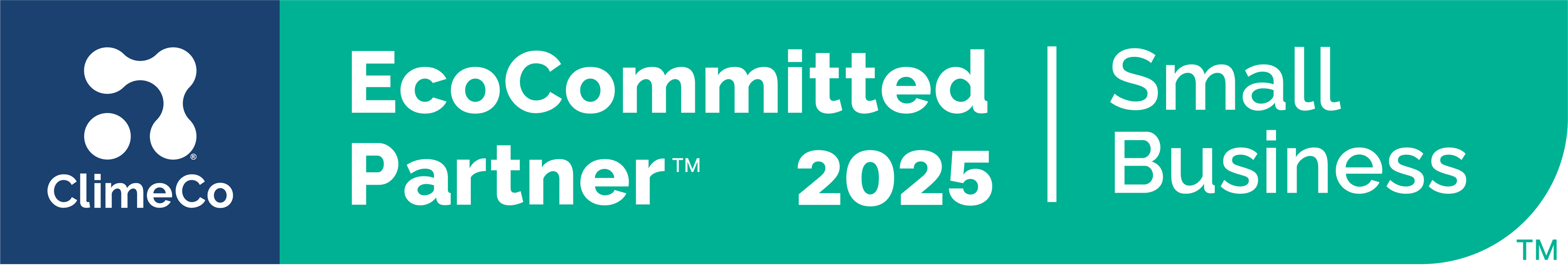 Liminal Life showcasing ClimeCo's 2025 EcoCommitted Small Business Partner badge